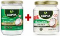 Oleo de coco 500ml extra virgem  + oleo de coco virgem sem sabor  200ml